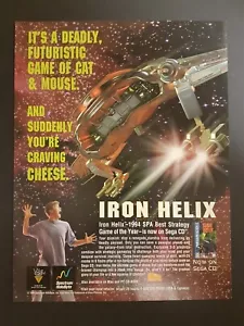 Iron Helix Sega CD Print Ad Original Art 8,5"x11" - Bild 1 von 1