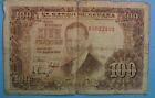 100 PESETAS TORRES 1953 CAPICUA RADAR NUMBER SPANISH SPAIN RC- BANKNOTE