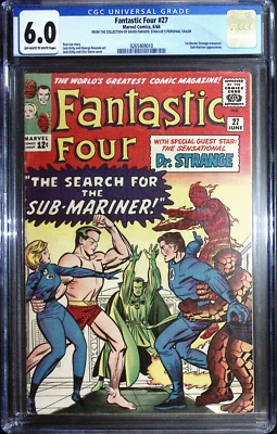 Fantastic Four  #27 CGC 6.0 OW/W pages  1st DOCTOR STRANGE crossover - Image 1 of 2