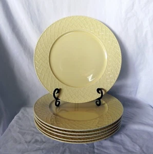 Villeroy & Boch PIEMONT ESTIVO Dinner Chop Plates 12.5" Yellow Weave (Set of 6) - Picture 1 of 7