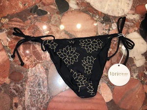 TORI PRAVER Black BIKINI Swimsuit Bottom Women's XS NWT - Picture 1 of 4