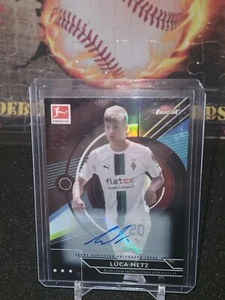 2022-23 Topps Finest Bundesliga Luca Netz BLACK AUTO /150 - Picture 1 of 2