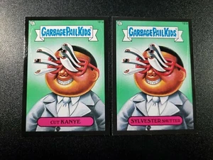 Black Border Cut Kanye West 2 Card Set Garbage Pail Kids 2013 Brand New Series 3 - Picture 1 of 4