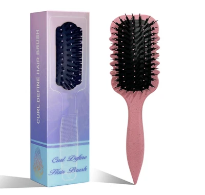 Cepillo para cabello rizado, cepillo definidor de rizos, cepillo para peinar cerdas 2025 para cabello rizado Foto 1 de 4