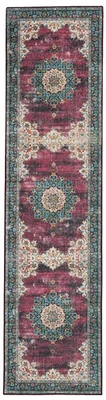 Linon Home Decor Products The Anywhere Washable Rug Carver Ivory & Burgundy 2... - Image 1 of 4