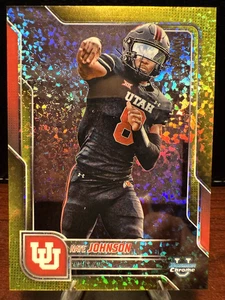 Nate Johnson gelber Mini-Diamant-Refraktor /350-2025 Bowman Chrom U Utah Utes - Bild 1 von 2