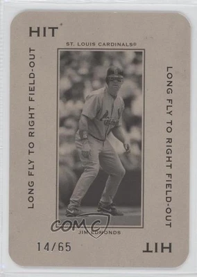 2005 Donruss Throwback Threads Hit Long Fly to Right Field-Out /65 Jim Edmonds - Image 1 of 2