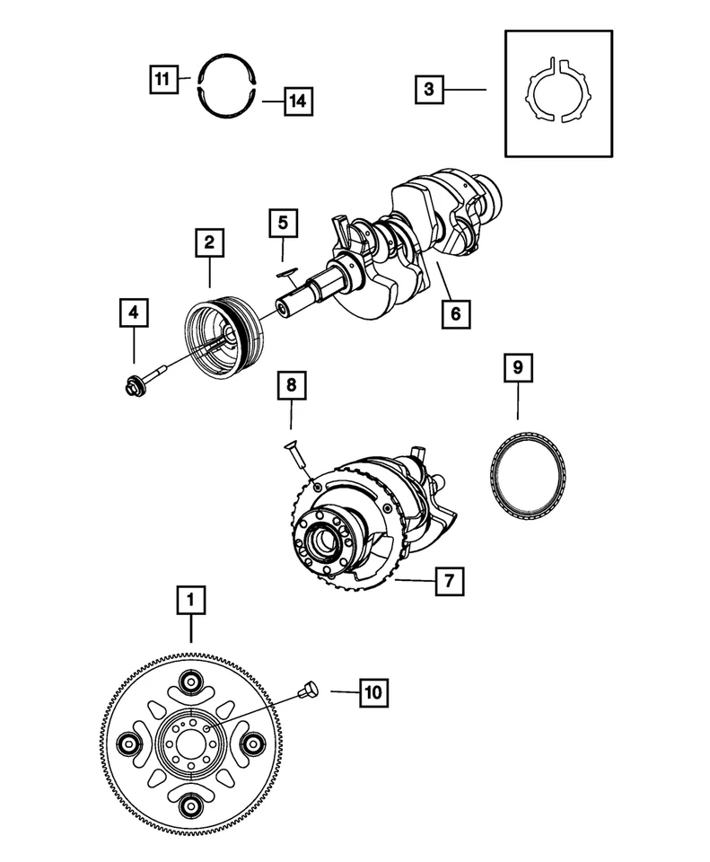 Genuine Mopar Flywheel 53010352AC - Image 1 of 1