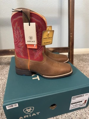 Ariat Kids Wilder Western Cowboy Boots Grand Canyon/Ruby Red #10050921 Size 2 - Image 1 of 4