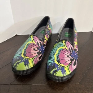 Cougar Ruby Flower Printed Waterproof Rain Shoe Size 6 Rubber Slip On - Picture 1 of 7
