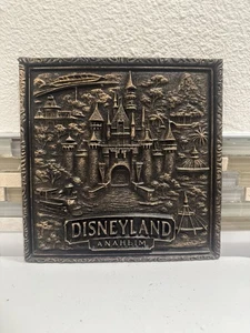 Disneyland Anaheim Hand Painted 8” X 8” Wall Fan Art Sculpture Plaque Souvenir - Picture 1 of 7