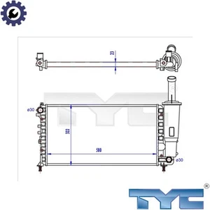 RADIATOR ENGINE COOLING 709-0027-R FOR FIAT PUNTO/Hatchback/Van 1.2L 4cyl PUNTO - Picture 1 of 6