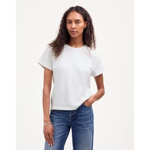 Madewell Cotton Perfect Crewneck Tee Eyelet White Size Medium NWT - Picture 1 of 7