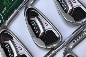 Ping G20 Irons / 4-PW+SW / Purple Dot / Senior Flex Ping CFS Distance Shafts - Picture 1 of 7