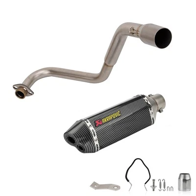 For Honda Grom 125 2013-2025 Full Exhaust System Double Outlet Muffler Pipe 51mm Foto 1 de 4
