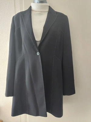 Windsmoor Women's Long Coat Black Size 10 Can Fit 12, Used Good Condition - Image 1 of 4