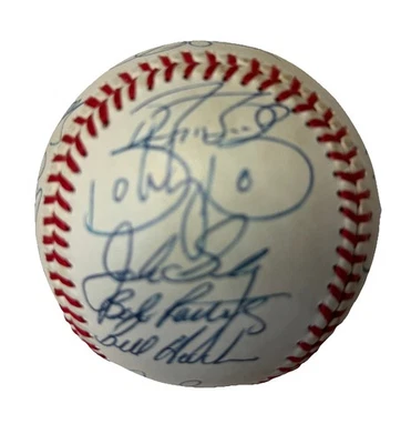 1989 Pittsburgh Pirates Team Signed Bball 23 autographs - Bonds, Bonilla, Bell - Image 1 of 4