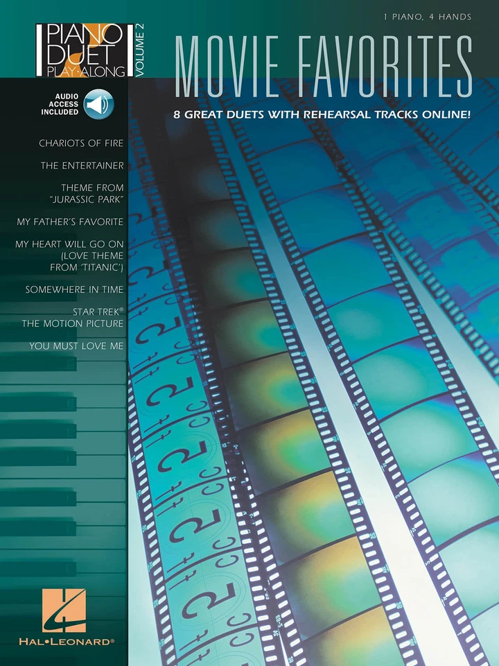 Movie Favorites Piano Duet Play-Along Vol 2 Sheet Music Songs Book Online Audio - Image 1 of 1
