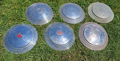 Juego de 6 tapacubos Hudson 1948-1953 4 cubiertas de rueda 1949 1950 1951 1952 Hornet Wasp Foto 1 de 4