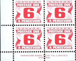 Canada Stamp PB- Postage Due #J26 - (1967) 6¢ - Picture 1 of 1