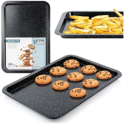 Backblech Ofenblech Kuchenblech Backform mit Granitbeschichtung 43x29x2 cm - Bild 1 von 4