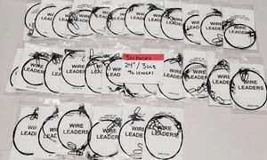 Líderes de pesca de alambre negro - 24" 30 lb AFW Surflon, Rosco Snap 30 piezas lote de reventa - Imagen 1 de 4
