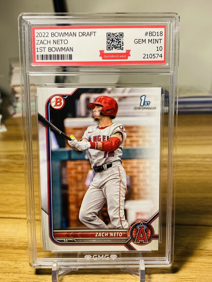 2022 Bowman Draft Zach Neto 1st Bowman #BD18 GMG Graded 10 Gem Mint 💎 RC  - Image 1 of 1