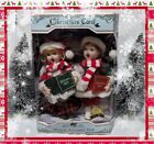 Collector Ed &quot;Christmas Carol&quot; Porcelain Musical Animated Boy/Girl Carolers 1994