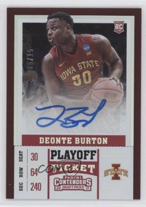 2017 Panini Contenders Draft Picks College Playoff Ticket /15 Deonte Burton Auto