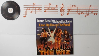 Diana Ross / Michael Jackson Ease On Down The Road (The Wiz) 7” Single A1 B1 EX - Image 1 of 3