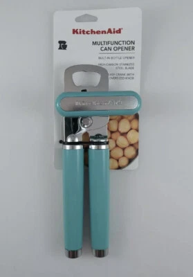 KitchenAid Multifunction Can Opener Aqua Sky Bottle Opener Stainless Steel New - Image 1 of 2