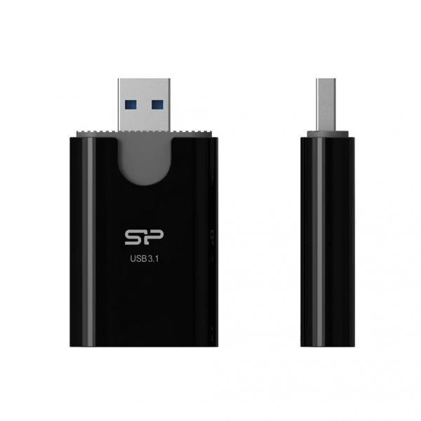 Silicon Power SD, TF Micro SD combo reader USB 3.1 in Black - Image 1 of 1