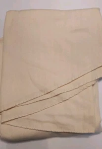 Vintage Ralph Lauren Home Herringbone Tablecloth 90" Round Cream Color Textured - Picture 1 of 9