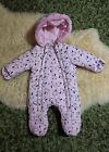 ??Peacock Lullaby 0-3 Months Pramsuit Winter Warm Snowsuit All In One Bunny Pink