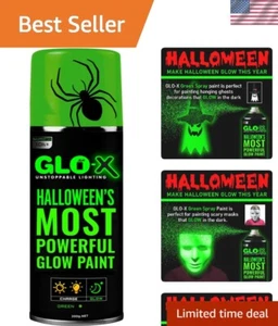 Bright Green Glow in the Dark Spray Paint - 10.58oz Neon Shine for Halloween - Picture 1 of 11