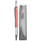 Welders Pencil Marker Pen Oily Red Box Of Refills Chrome Coloring Fine