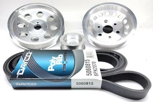 Lightweight Pulley Set + Belt For Subaru BRZ 2012+ FA20D Billet Water Pump - Picture 1 of 1