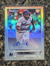2022 Topps Chrome Update AC-BD Auto Bryan De La Cruz Marlins Rookie Card Miami