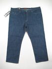 NWT NEO BLUE Men's Raw Denim Relaxed Straight Leg Jeans Tag size 50#D913