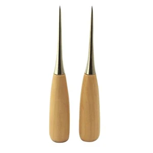 Set of 2 Wooden Handle Awl - Dressmaking & Leather Work Tools - Picture 1 of 3