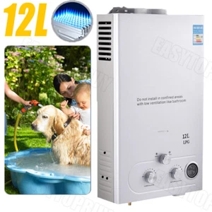 Scaldabagno 12L GPL Propano Scaldabagno Tankless Instant Boiler NUOVO - Foto 1 di 12