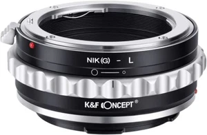 K&F Concept Manual Lens Adapter for Nikon F (G-Type) Lens to L Mount Camera Body - Picture 1 of 9