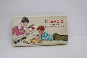 SET DISEGNI A COLORI PASTELLI VINTAGE CRAYOLA - N. 72 - Con AFFILATORE -1958 - Foto 1 di 12