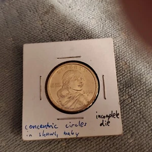 sacagawea dollar 2000 p WITH INCOMPLETE DIE - Picture 1 of 3