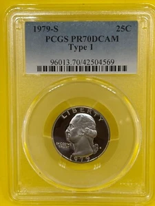 1979 S 25C Washington Quarter Type 1 PCGS PR70DCAM - Picture 1 of 5