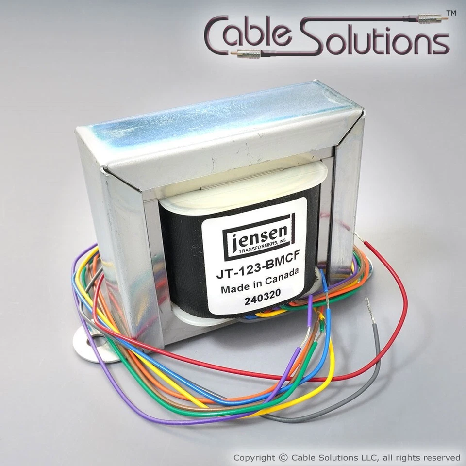 Line Output Transformer, 80% nickel laminations, Jensen Transformers JT-123-BMCF