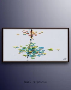 Abstract painting 67"- SKY & EARTH, oil on Canvas , thick paint,  Modern style - Picture 1 of 5