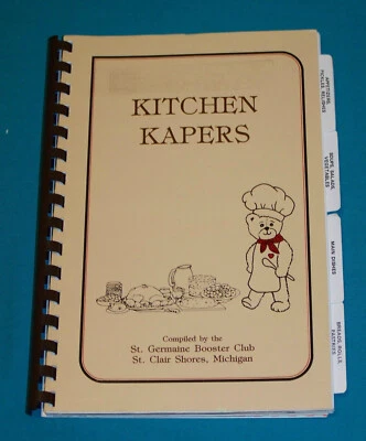 St. Germaine Catholic School Cookbook St. Clair Shores MI 1987 Michigan - Image 1 of 4