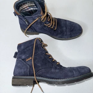 Pikolinos Herren York Cap Toe Stiefel Blau Wildleder Leder Größe 43 - Bild 1 von 8