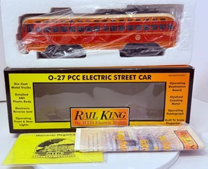 MTH Rail King O-27  Pacific Electric Lines Powered PCC Street Car 30-2513-0 NEW - Picture 1 of 13
